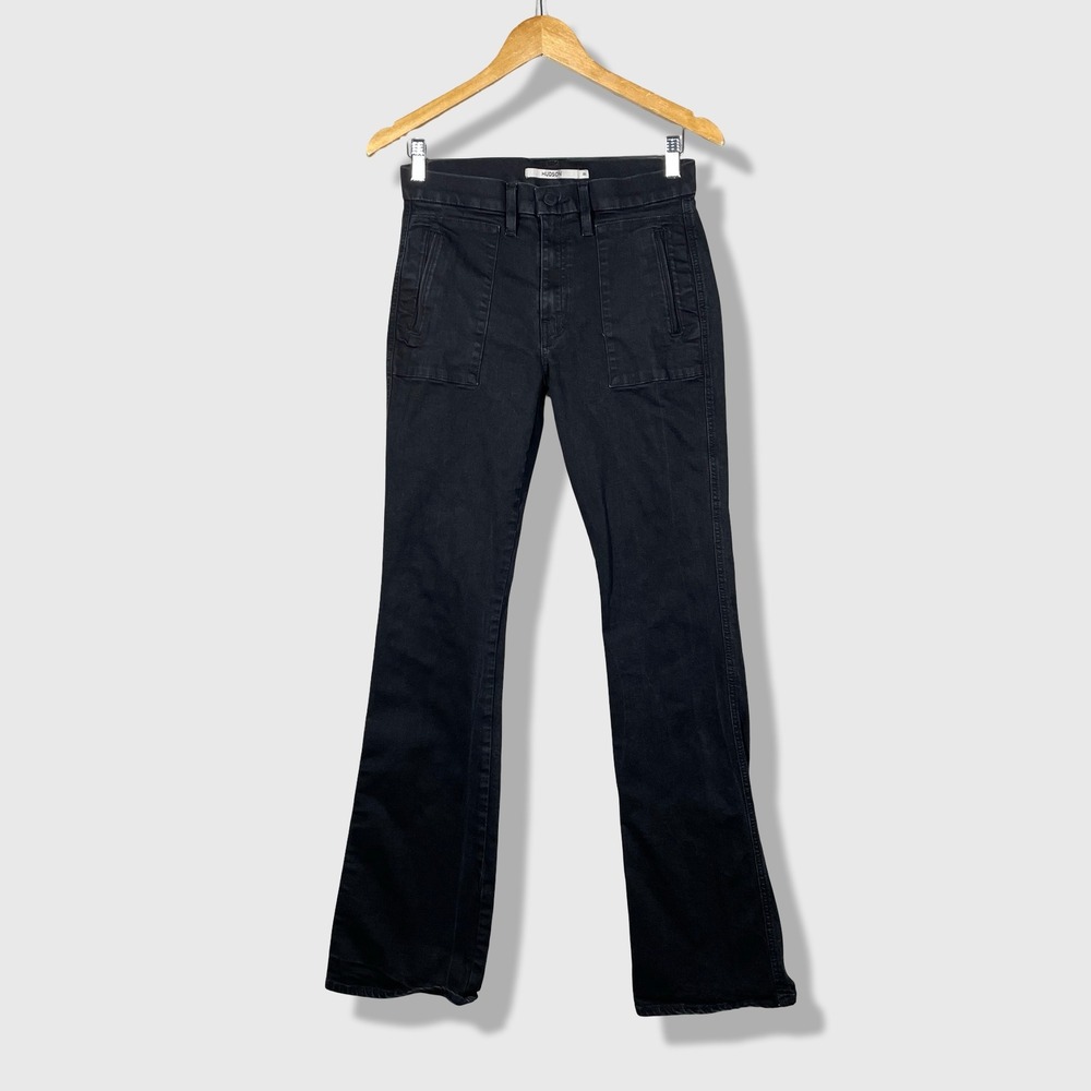 Hudson Barbara High Rise Bootcut Jeans Womens 28 Black Utility Minimalist Edgy